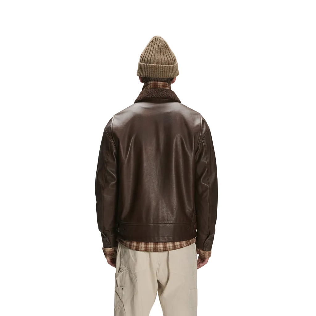 Criminal Damage Leather Fire Clip Jacket