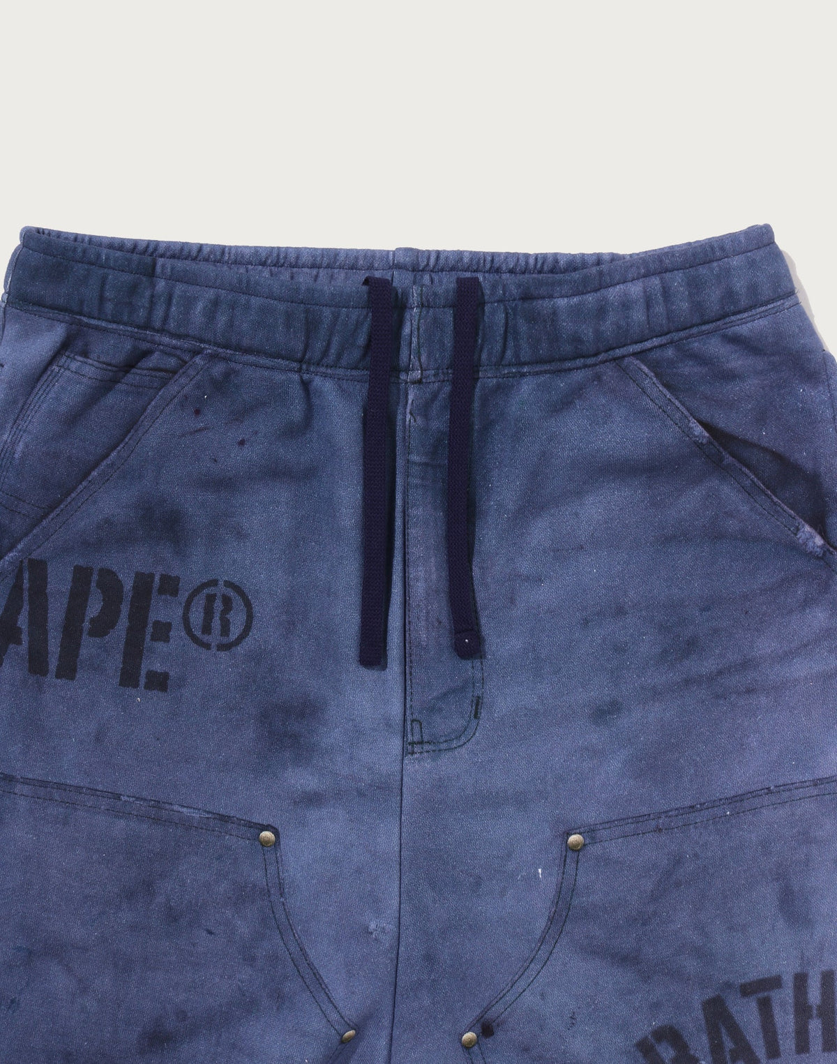 FAKE PRINT RELAXED FIT SWEAT SHORTS MENS