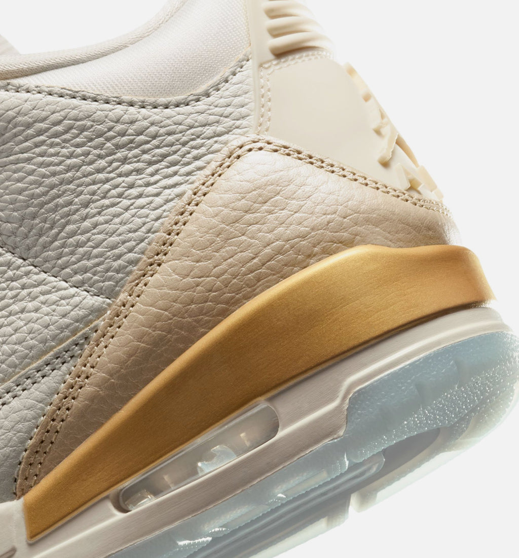 Air Jordan 3 Retro Sail and Pale Ivory Women's Lifestyle Shoe - Sail/Team Gold/Pale Ivory/Metallic Gold/Ice