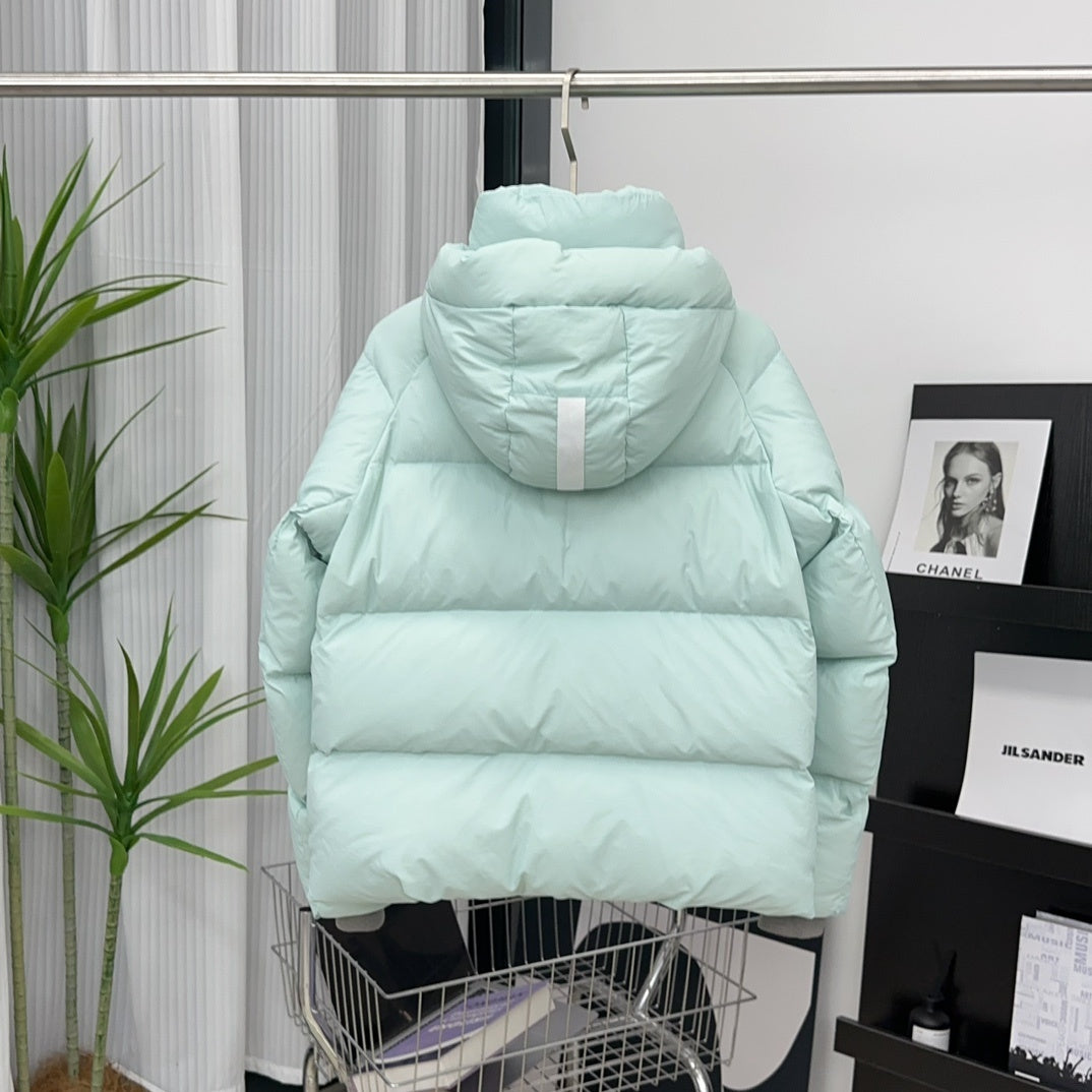 Canada Goose Mint Green Hooded Quilted Puffer Jacket