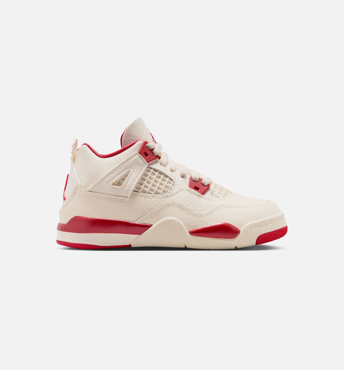 Air Jordan 4 Retro Valentine's Day Preschool Shoes - Ivory/Red