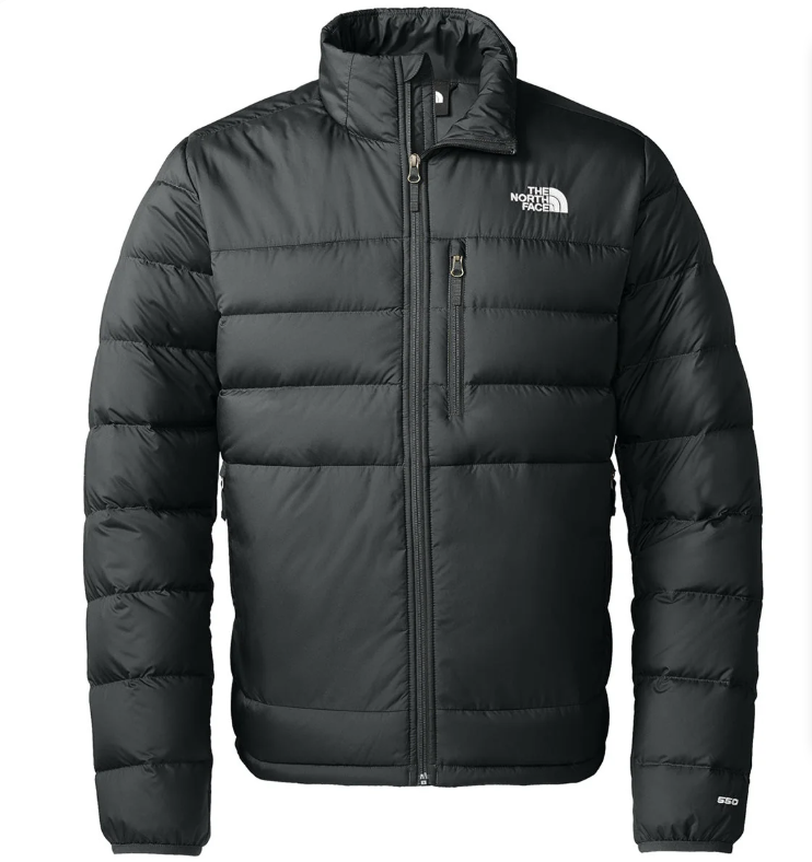 The North Face Black Stand-Collar Puffer Jacket with Zipped Chest Pocket