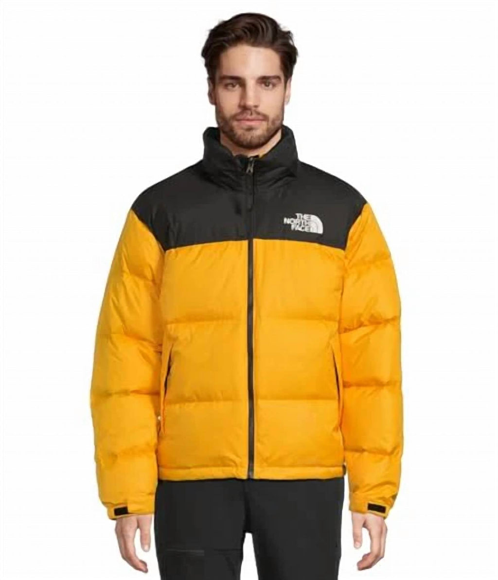 The North Face Gray Colorblock Hooded Puffer Jacket