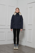 Canada Goose Button-Front Hooded Parka with Textured Trim