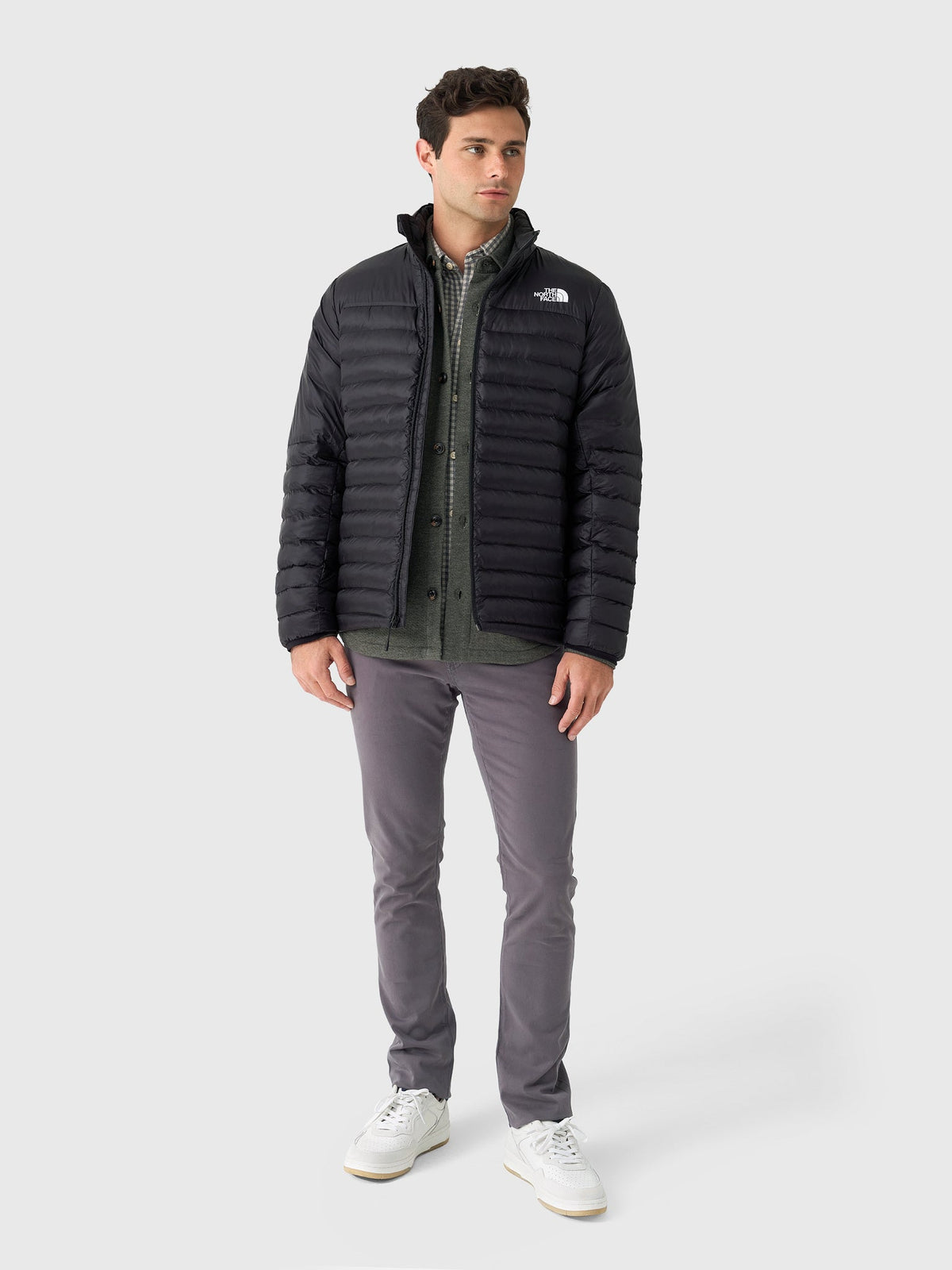 The North Face Black Stand-Collar Quilted Jacket