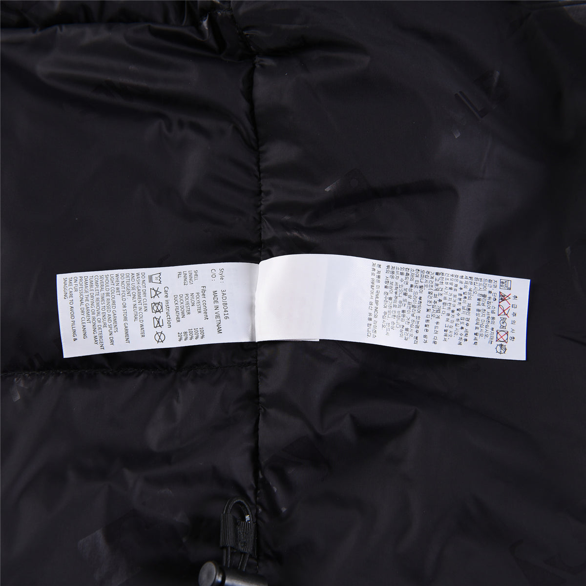 MLB NY Logo Black Stand-Collar Puffer Jacket