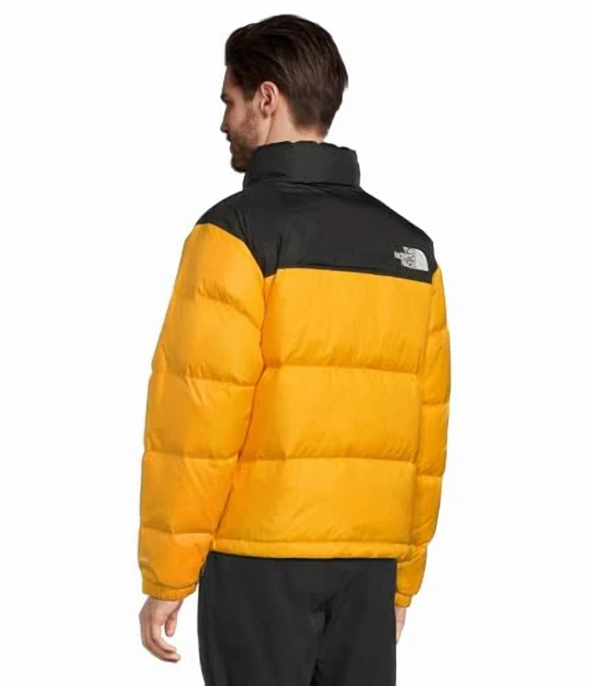 The North Face Gray Colorblock Hooded Puffer Jacket