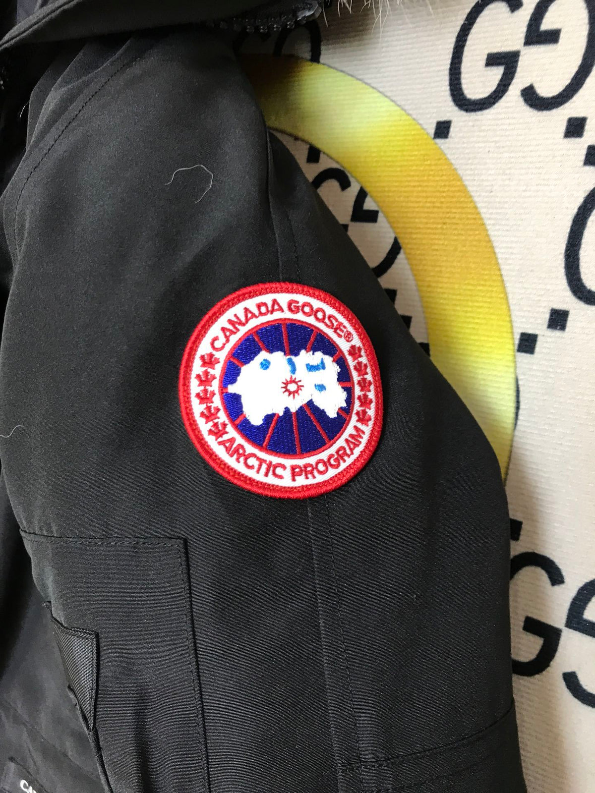 Canada Goose Black Button-Front Hooded Bomber Jacket