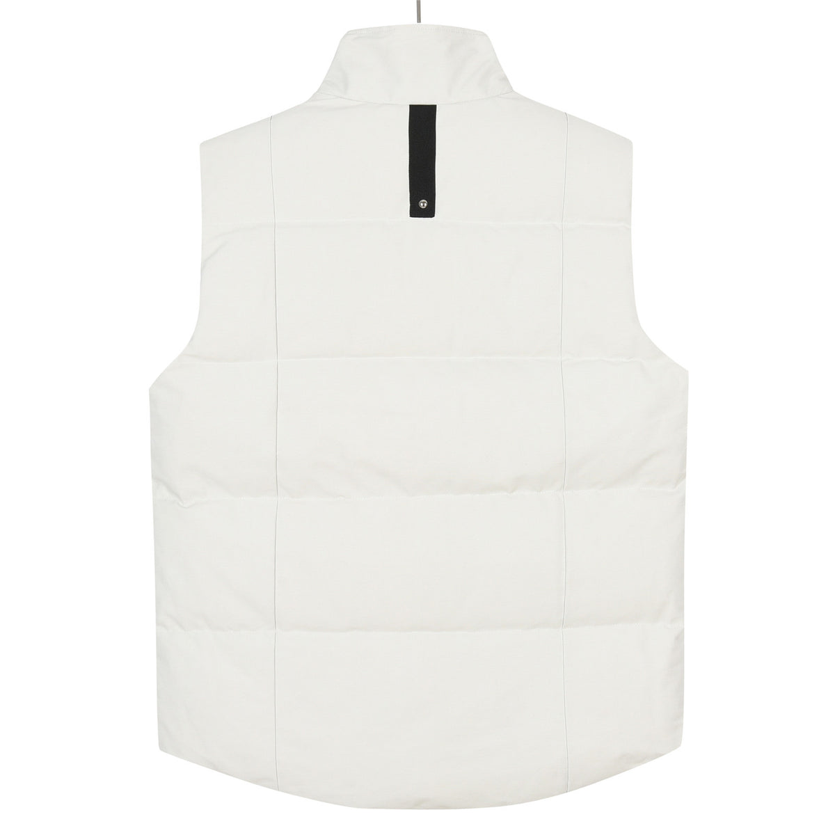 Moose Knuckles White Silver-Logo Stand-Collar Puffer Vest