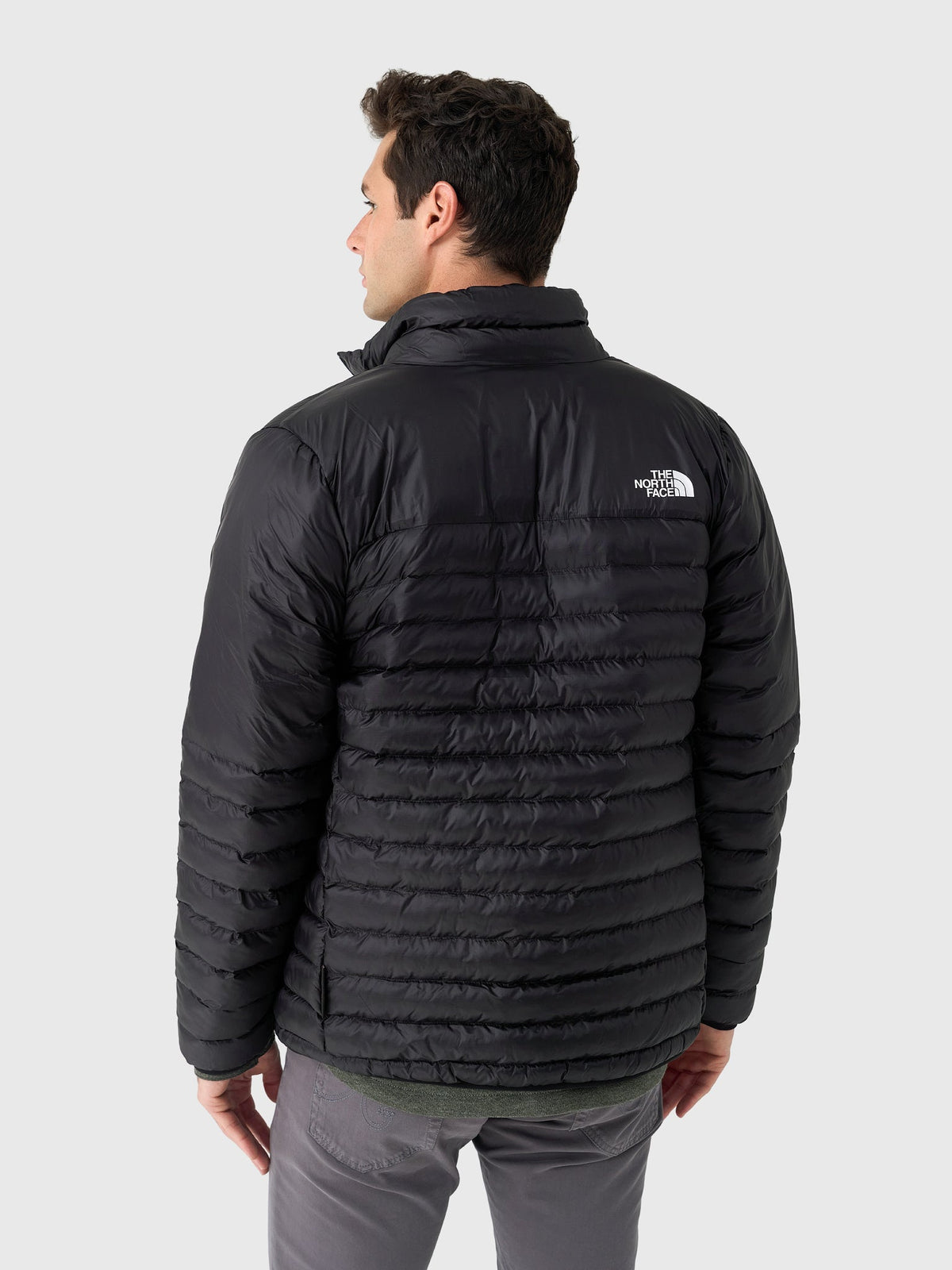 The North Face Black Stand-Collar Quilted Jacket