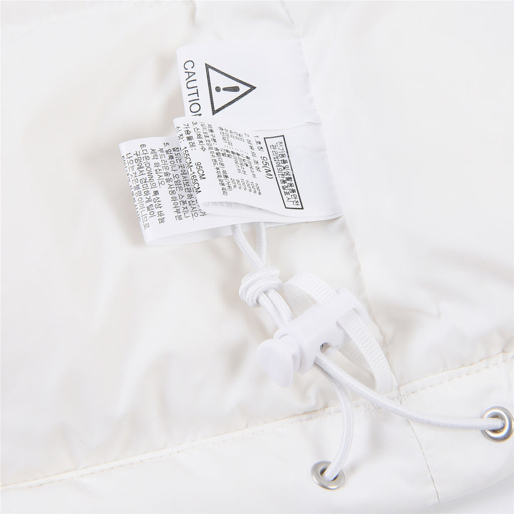 The North Face White and Gray Colorblock Puffer Jacket