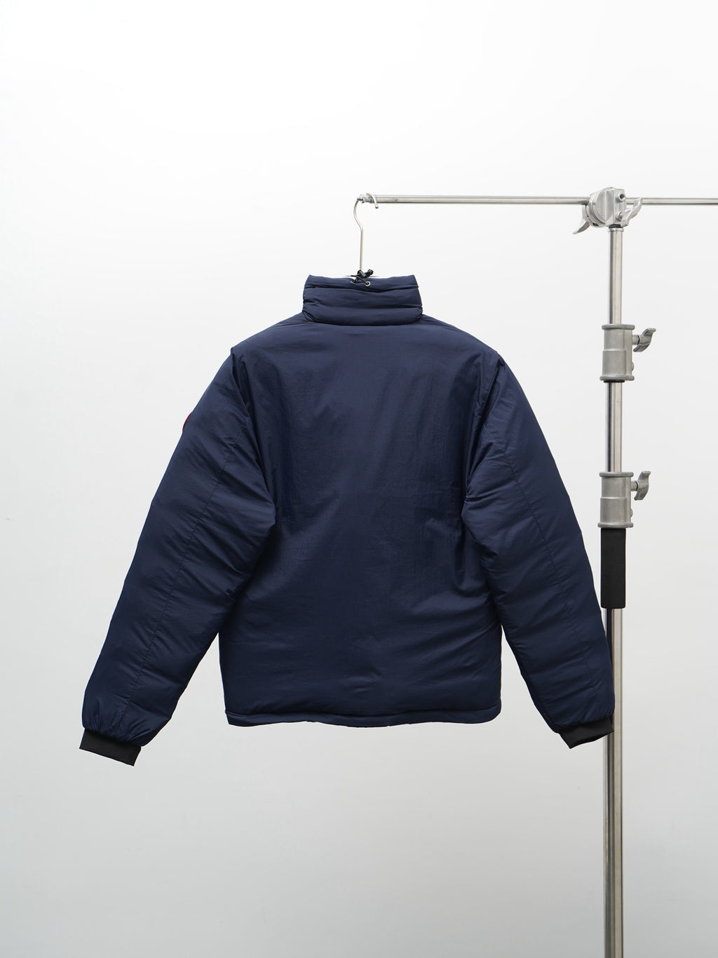Canada Goose Navy Blue Zip-Chest Stand-Collar Puffer Jacket