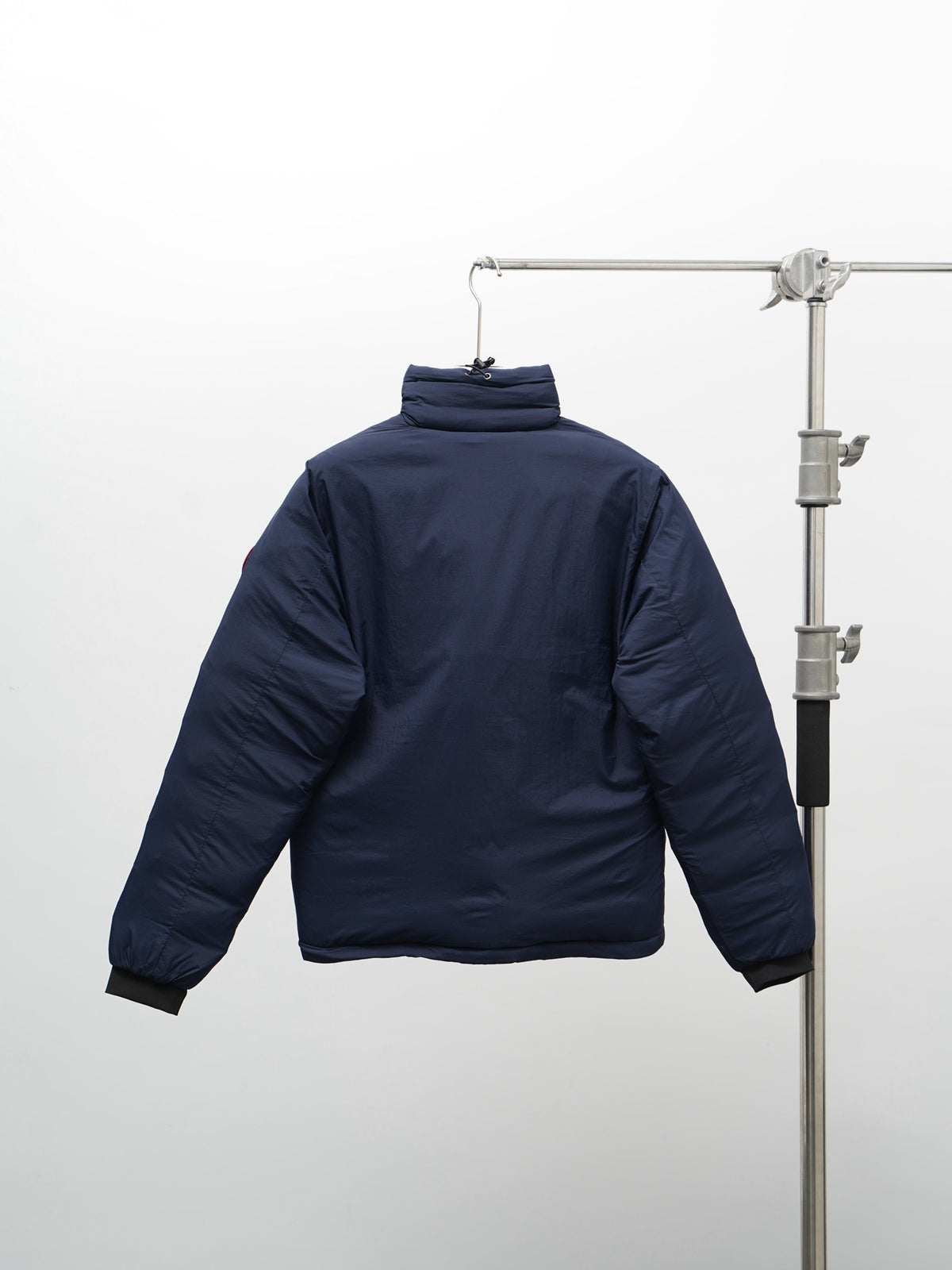 Canada Goose Navy Blue Zip-Chest Stand-Collar Puffer Jacket