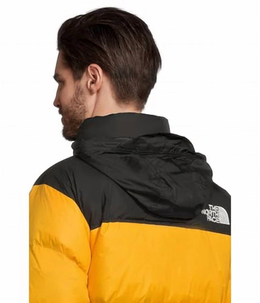 The North Face Gray Colorblock Hooded Puffer Jacket