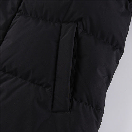 MLB NY Logo Black Stand-Collar Puffer Jacket