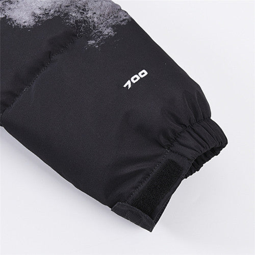 The North Face Black & White Cloud-Print Puffer Jacket