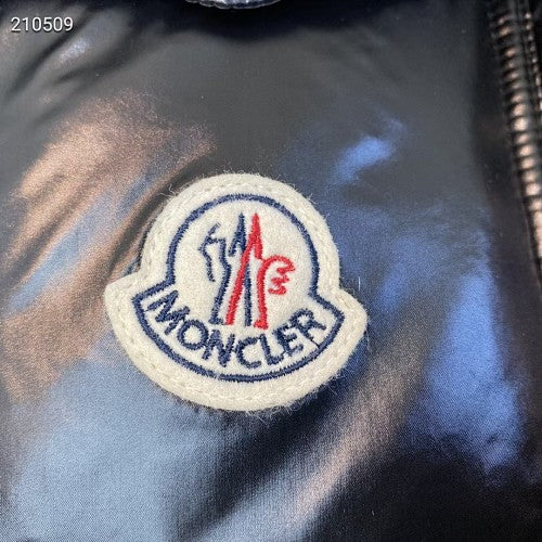 Moncler Black Glossy Hooded Puffer Jacket