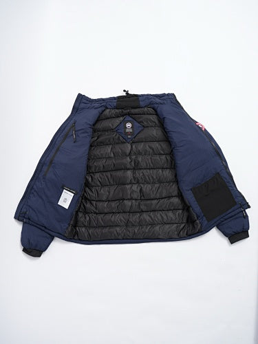 Canada Goose Navy Blue Zip-Chest Stand-Collar Puffer Jacket