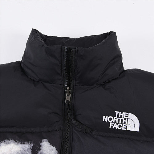 The North Face Black and White Cloud-Print Puffer Jacket