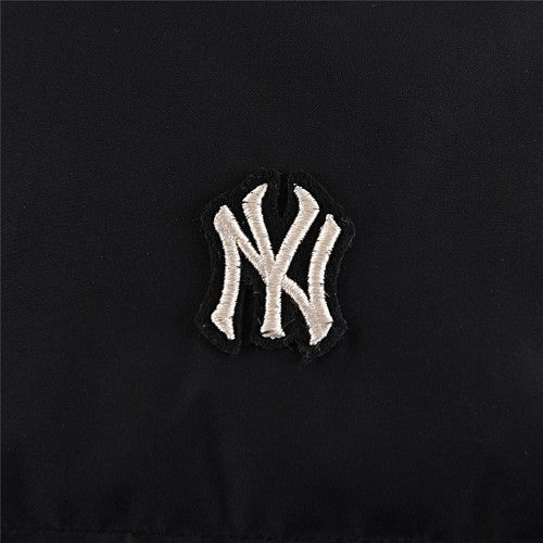 MLB NY Logo Black Stand-Collar Puffer Jacket
