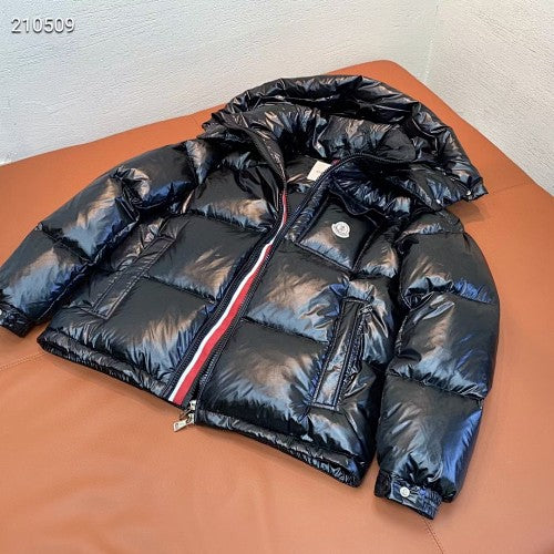 Moncler Black Glossy Hooded Puffer Jacket