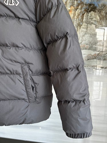 MLB NY Logo Hooded Puffer Jacket with Oversized Back Graphic
