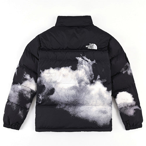 The North Face Black & White Cloud-Print Puffer Jacket