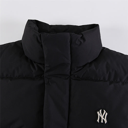 MLB NY Logo Black Stand-Collar Puffer Jacket