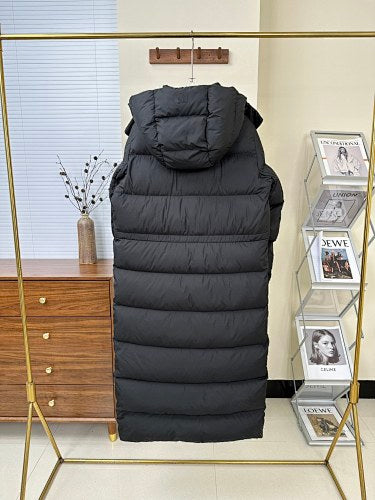 lululemon Black Longline Hooded Puffer Coat