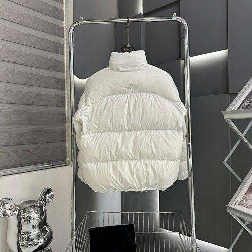 The North Face White Stand-Collar Puffer Jacket