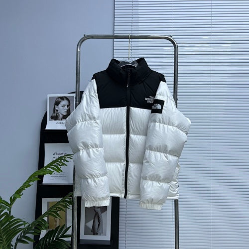The North Face Colorblock Stand-Collar Puffer Jacket