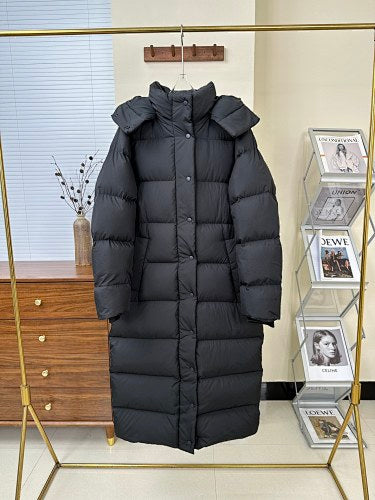 lululemon Black Longline Hooded Puffer Coat