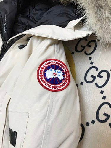 Canada Goose Black Button-Front Hooded Bomber Jacket