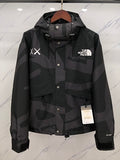 The North Face Black & Gray Abstract Print Hooded Jacket
