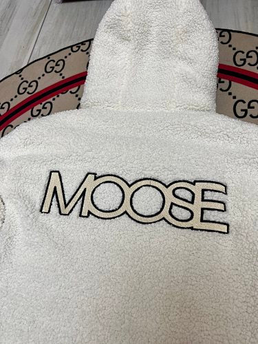 Moose Knuckles Textured Hooded Zip-Up Jacket with Striped Trim
