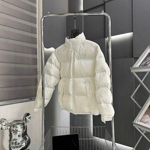 The North Face White Stand-Collar Puffer Jacket