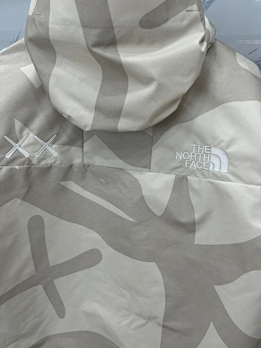 The North Face Black & Gray Abstract Print Hooded Jacket