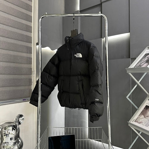 The North Face White Stand-Collar Puffer Jacket