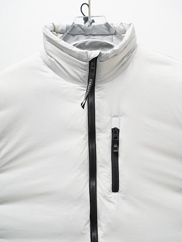 Canada Goose White Zip-Chest Stand-Collar Puffer Jacket