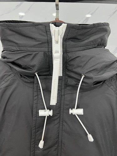 Canada Goose Hooded Bomber Jacket with Contrast Ribbed Trim