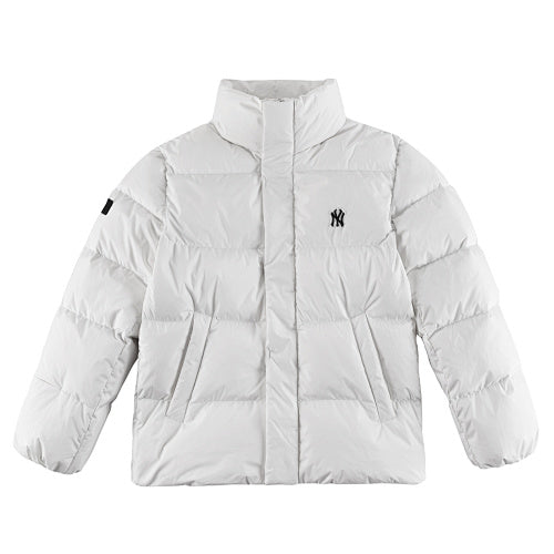 MLB New York Yankees White Stand-Collar Puffer Jacket