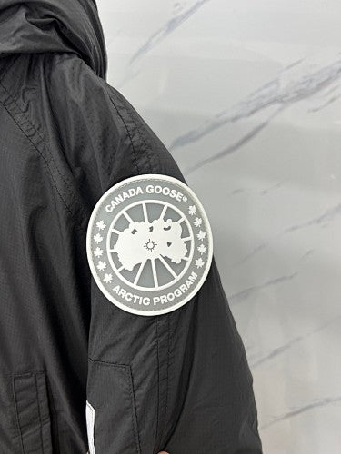 Canada Goose Hooded Bomber Jacket with Contrast Ribbed Trim