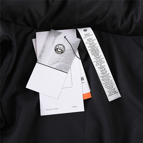 lululemon Black Cropped Hooded Puffer Jacket