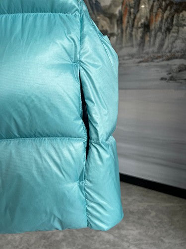 Canada Goose Turquoise Glossy Stand-Collar Puffer Vest