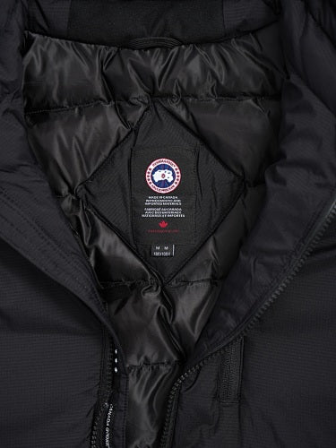 Canada Goose Black Zip-Chest Stand-Collar Puffer Jacket