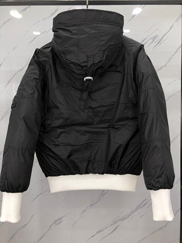 Canada Goose Hooded Bomber Jacket with Contrast Ribbed Trim