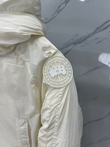 Canada Goose Hooded Bomber Jacket with Contrast Ribbed Trim