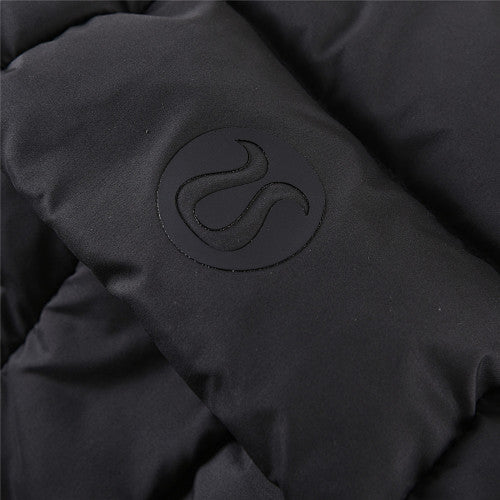 lululemon Black Cropped Hooded Puffer Jacket