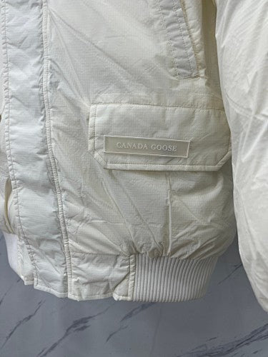 Canada Goose Hooded Bomber Jacket with Contrast Ribbed Trim