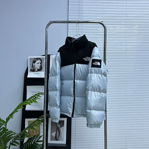 The North Face Colorblock Stand-Collar Puffer Jacket